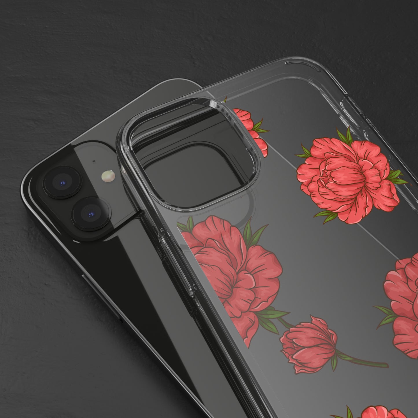 Red Flowers | Clear iPhone Case / Samsung Case