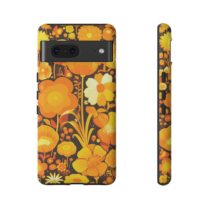 Retro Yellow Flower Patterns iPhone Case / Samsung Case