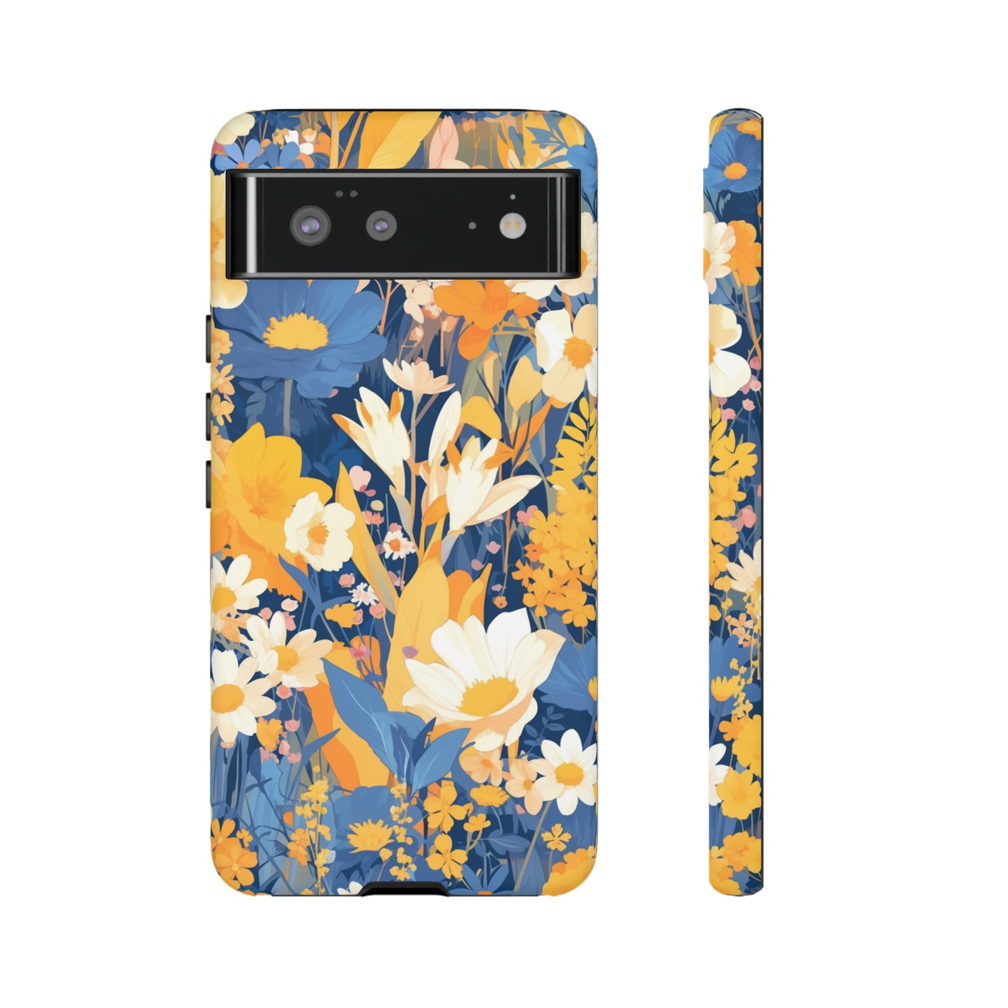 Wildflower Blooms, Abstract Retro Floral iPhone Case / Samsung Case