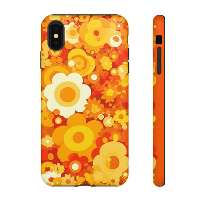 Big Bright Orange Abstract Floral iPhone Case / Samsung Case