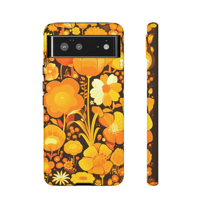 Retro Yellow Flower Patterns iPhone Case / Samsung Case