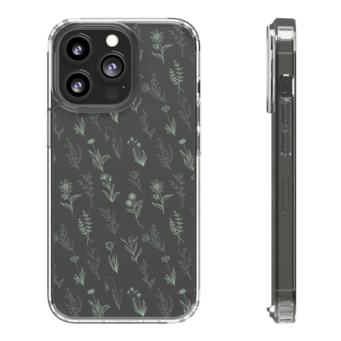 Lush Green Floral Sea | Clear iPhone Case / Samsung Case