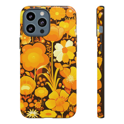 Retro Yellow Flower Patterns iPhone Case / Samsung Case