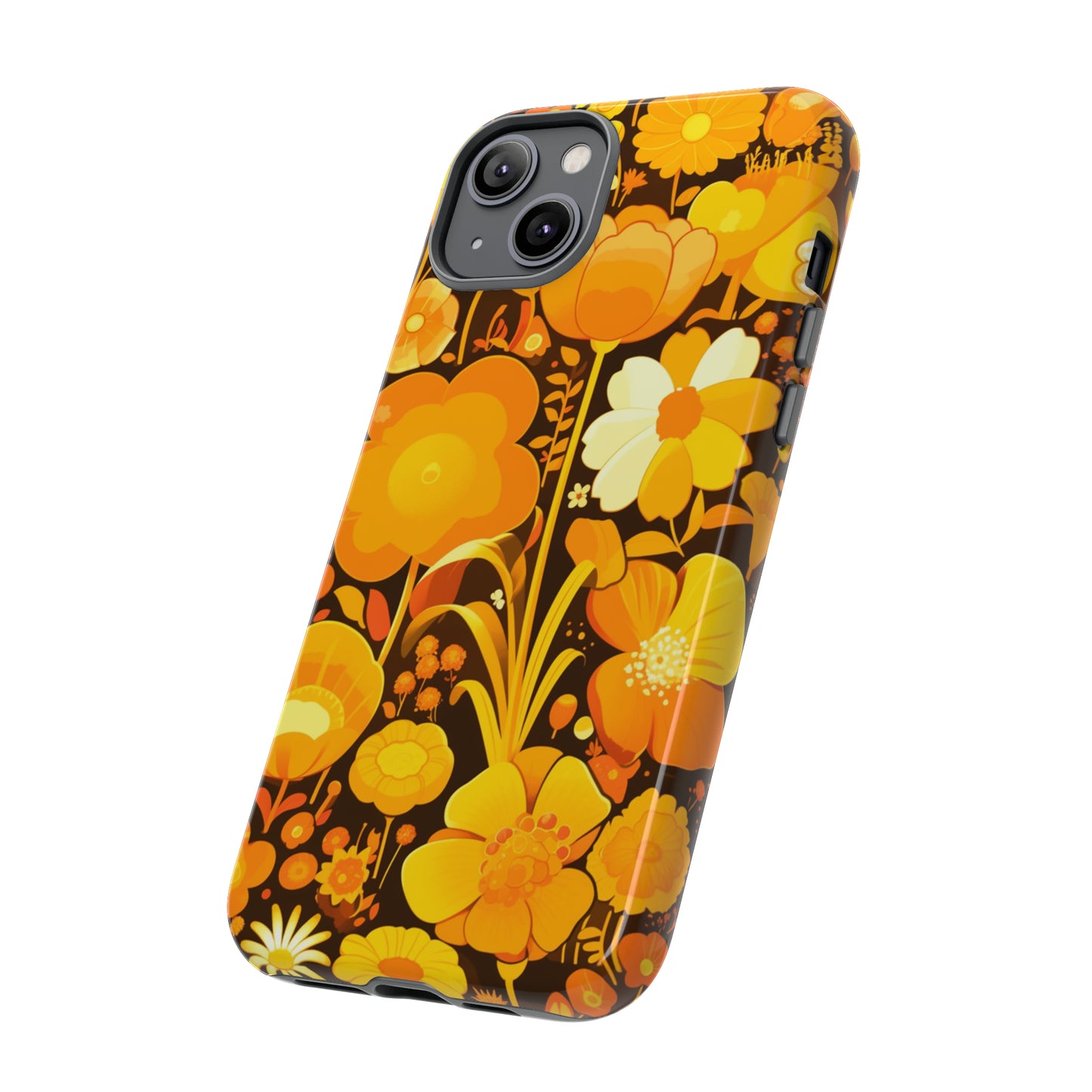 Retro Yellow Flower Patterns iPhone Case / Samsung Case