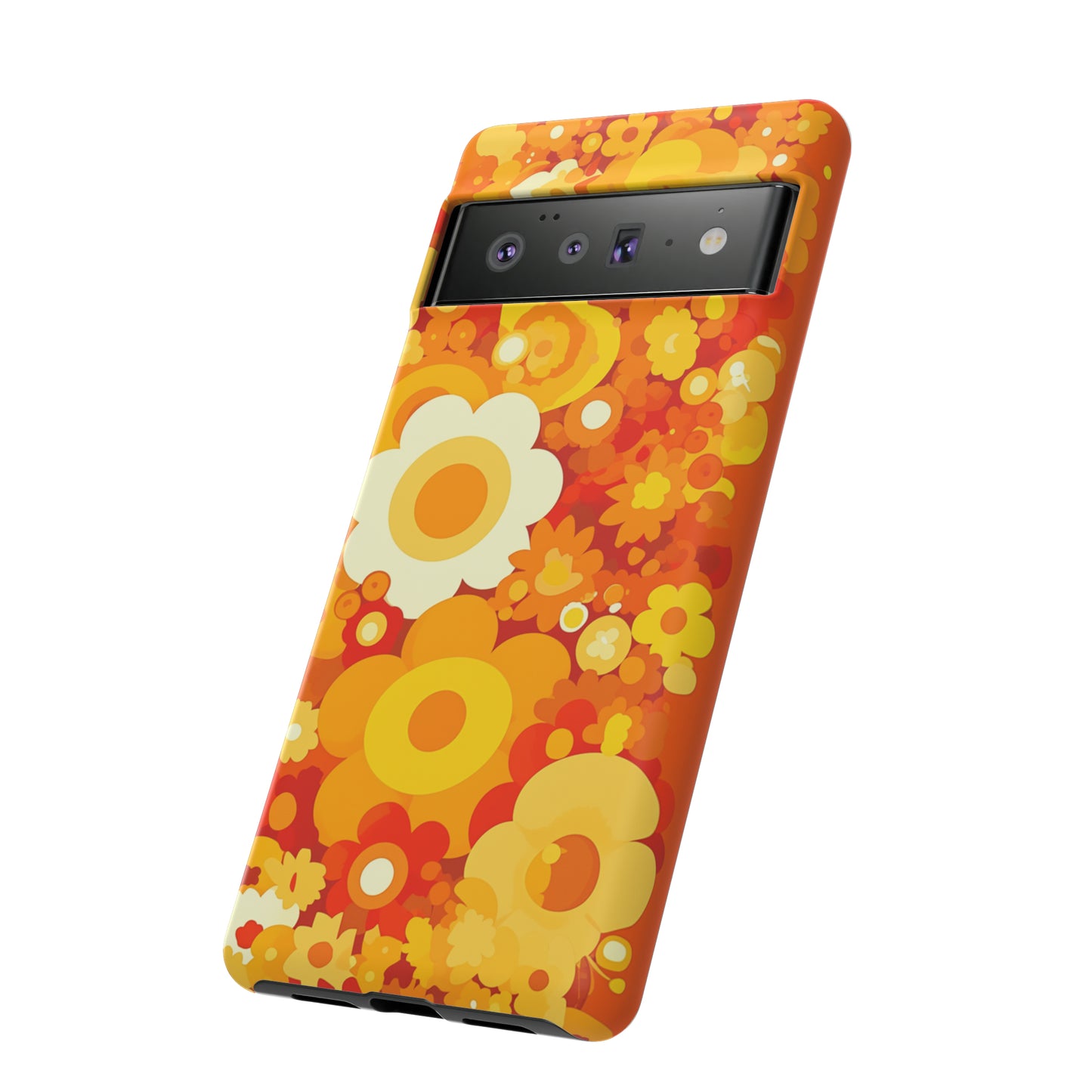 Big Bright Orange Abstract Floral iPhone Case / Samsung Case