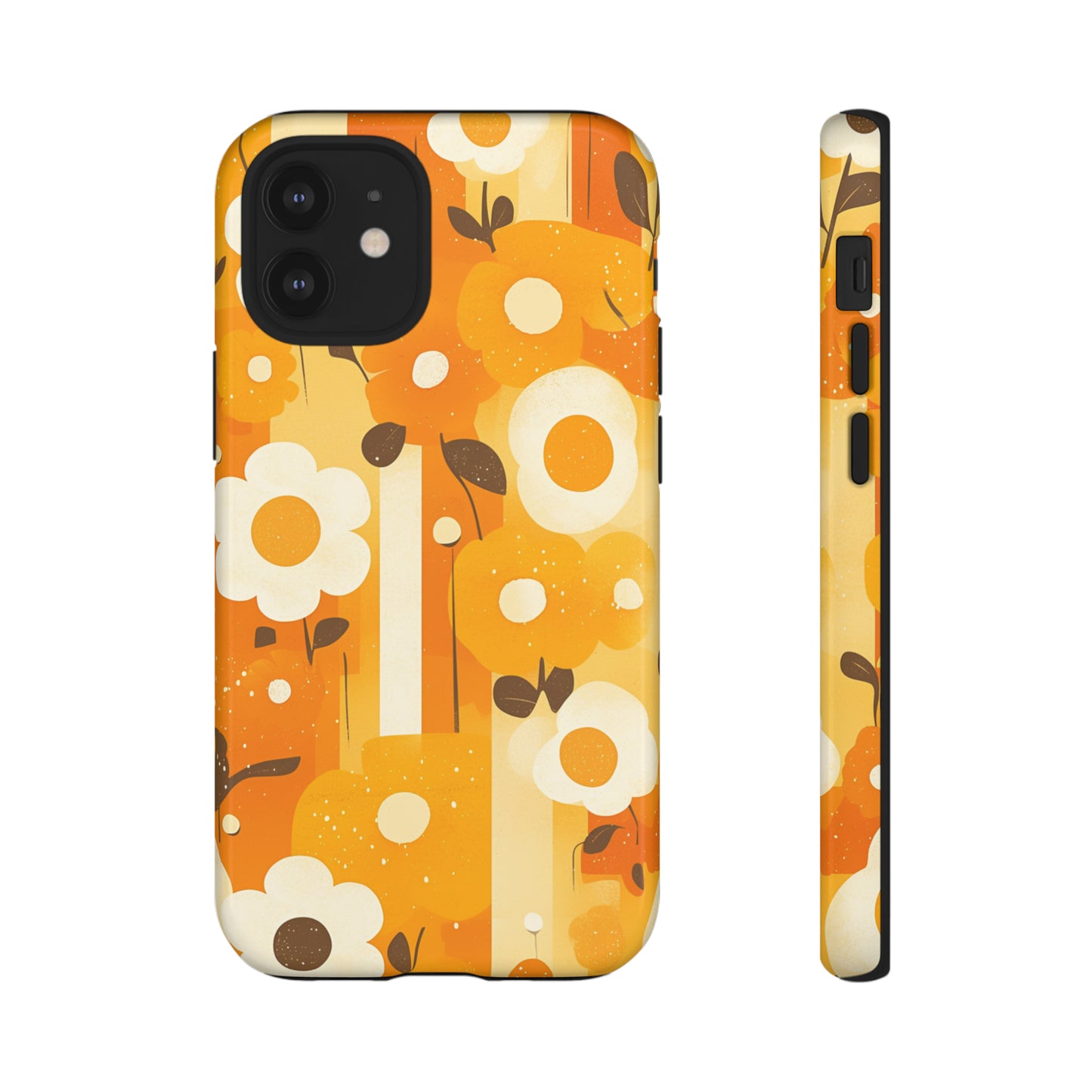 Retro 70s Abstract Flower Patterns iPhone Case / Samsung Case