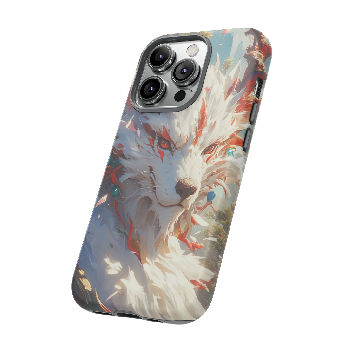 Japanese Vintage Wolf Aesthetic iPhone Case, iPhone 15 Pro Max 14 13 12 Mini, Samsung Galaxy S23 S22, Google Pixel 7