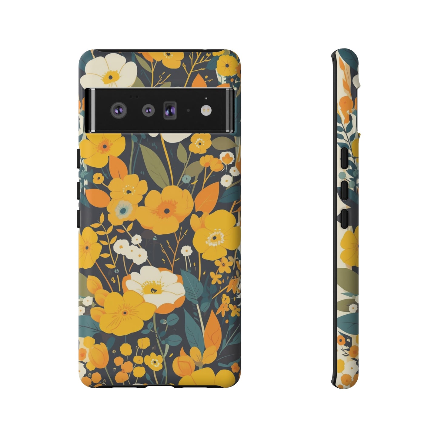 Retro Yellow Flowers iPhone Case / Samsung Case