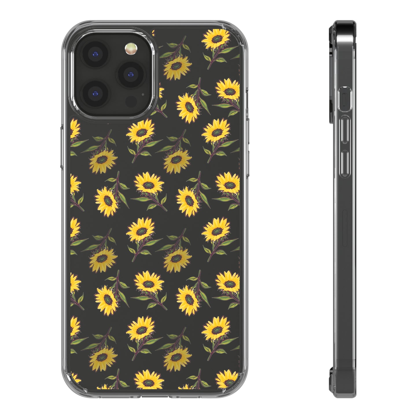 Sunflower Pattern | Clear iPhone Case / Samsung Case