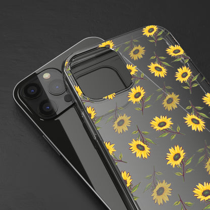 Sunflower Pattern | Clear iPhone Case / Samsung Case