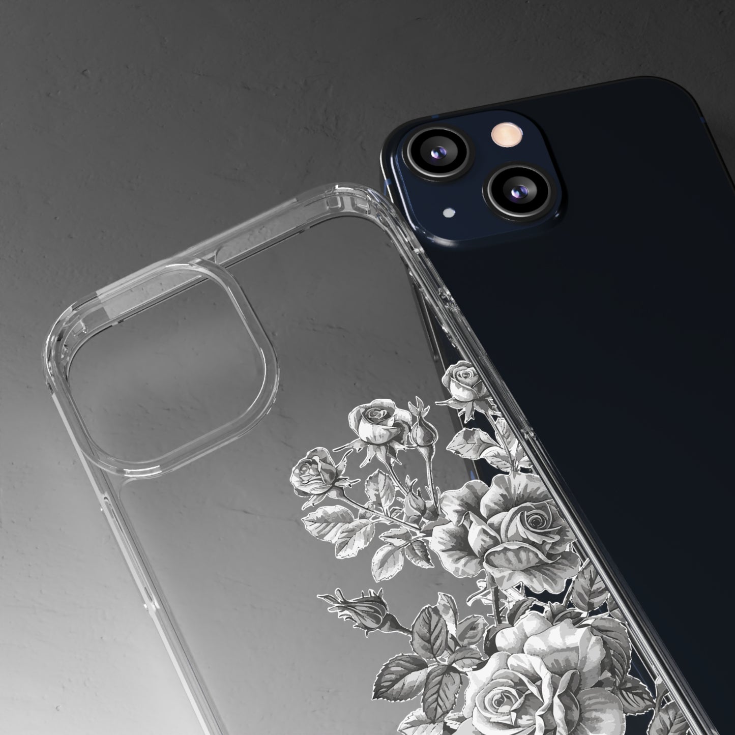 Chrome Roses | Clear iPhone Case / Samsung Case