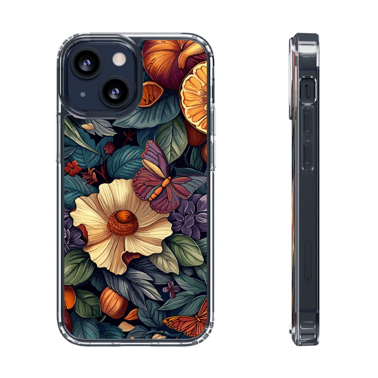 Butterflies and Blooms | Clear iPhone Case / Samsung Case