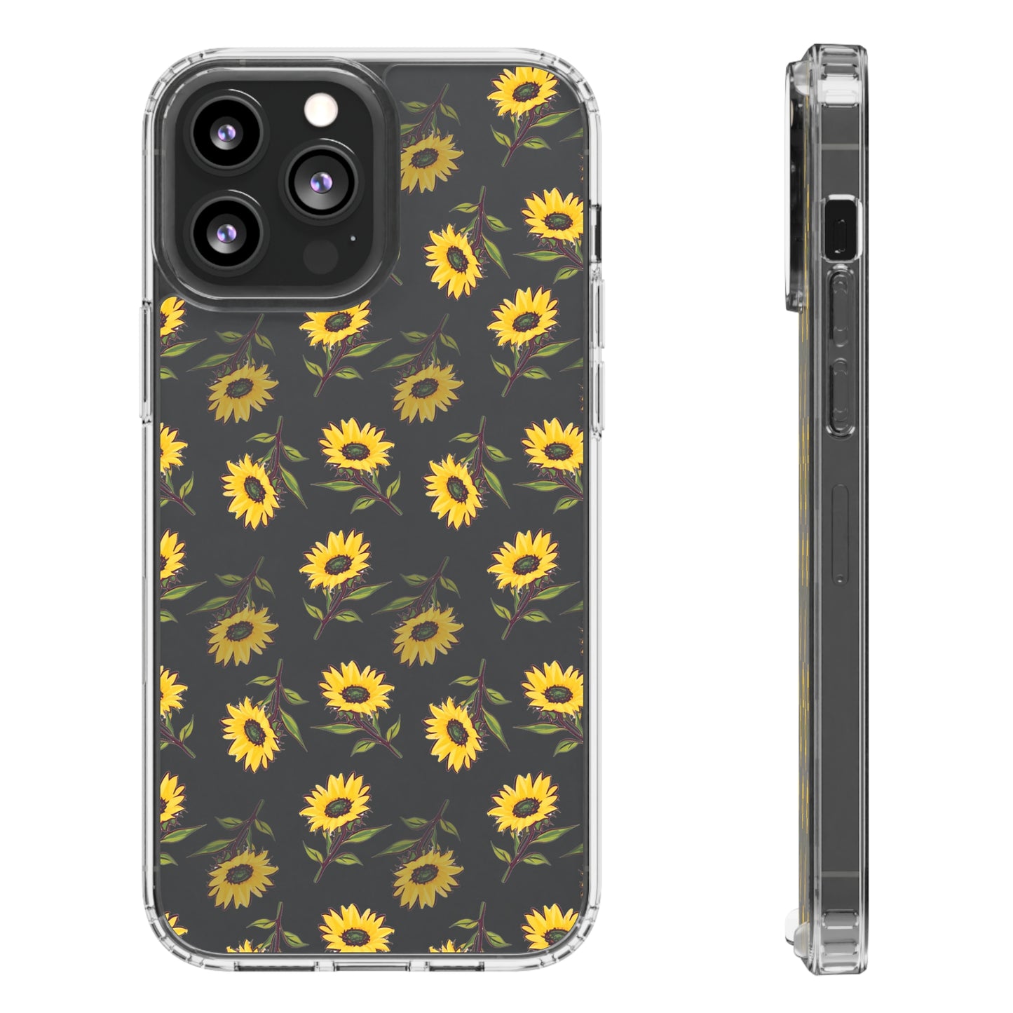 Sunflower Pattern | Clear iPhone Case / Samsung Case