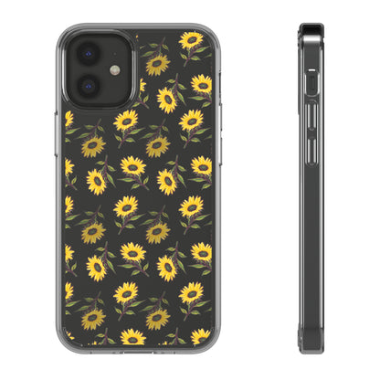 Sunflower Pattern | Clear iPhone Case / Samsung Case