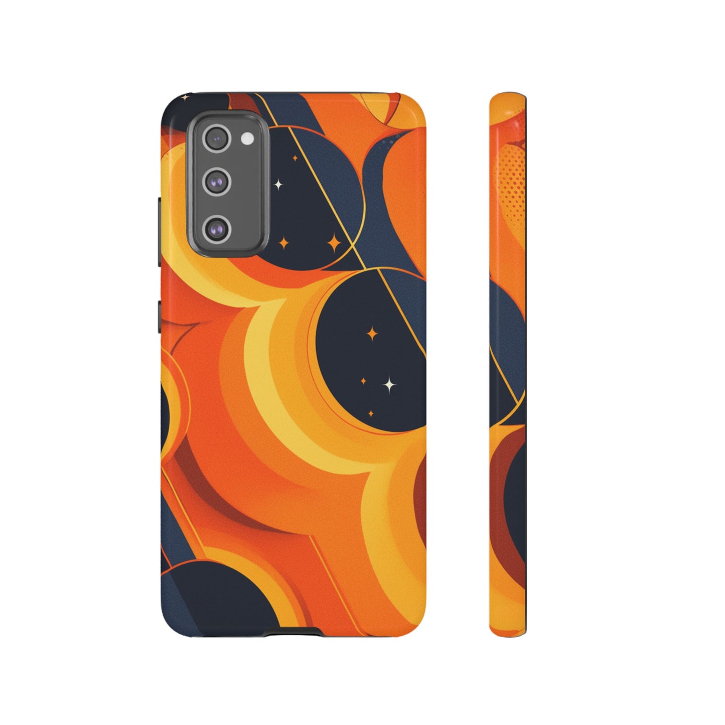 Orange & Black Groovy Patterns iPhone Case / Samsung Case