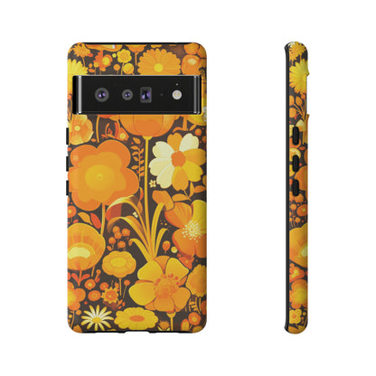 Retro Yellow Flower Patterns iPhone Case / Samsung Case