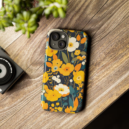 Retro Yellow Flowers iPhone Case / Samsung Case