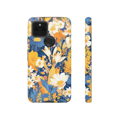 Wildflower Blooms, Abstract Retro Floral iPhone Case / Samsung Case