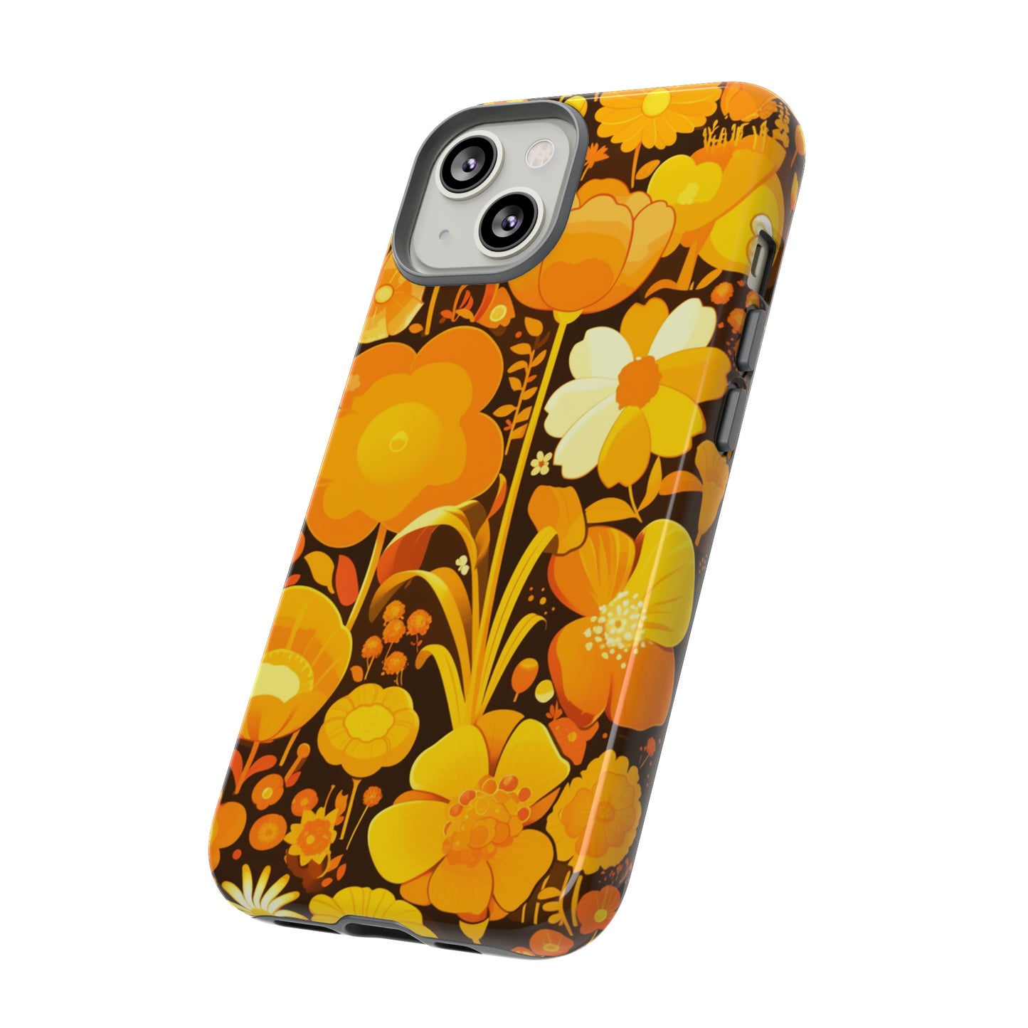 Retro Yellow Flower Patterns iPhone Case / Samsung Case