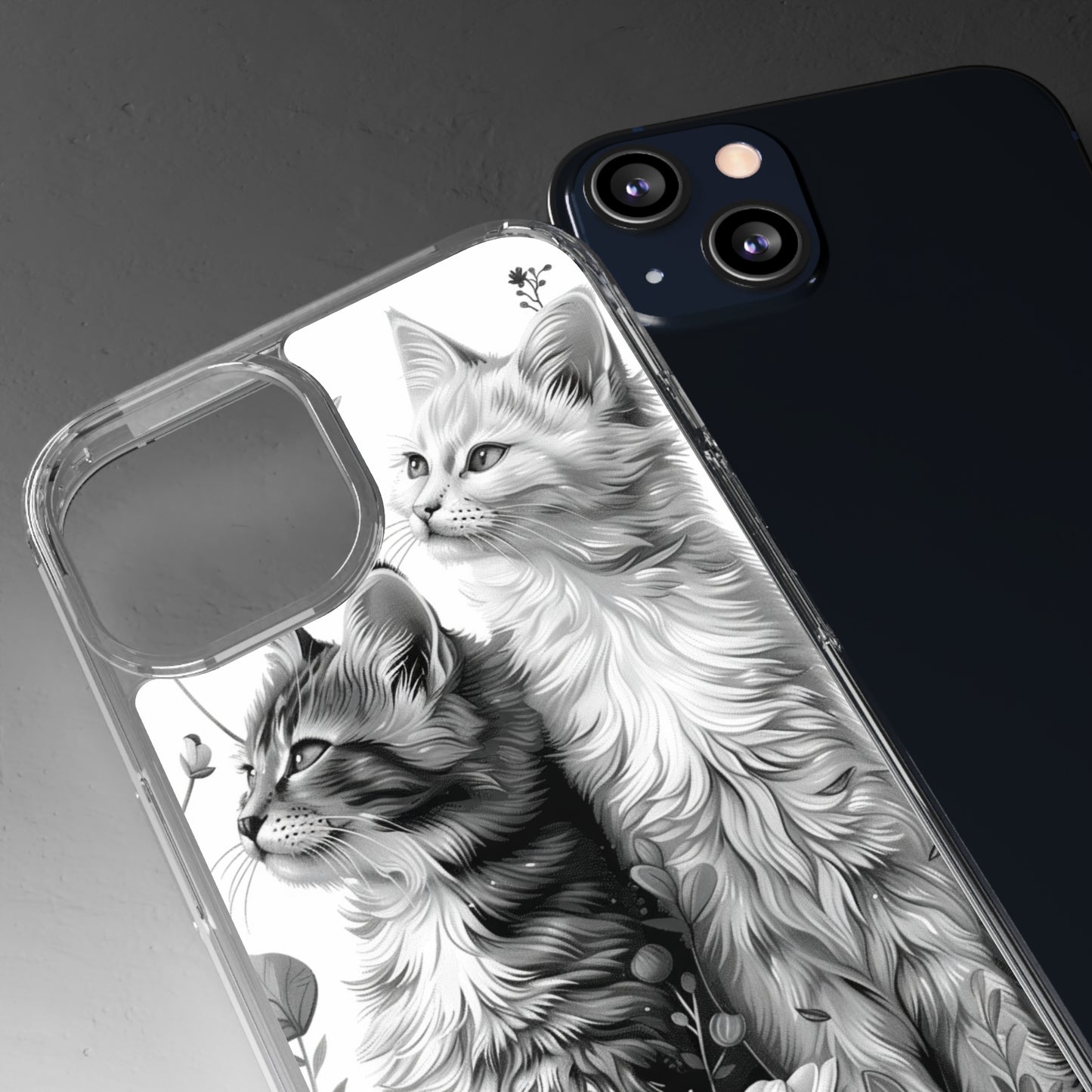 Kittens and Flowers | Clear iPhone Case / Samsung Case