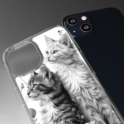 Kittens and Flowers | Clear iPhone Case / Samsung Case