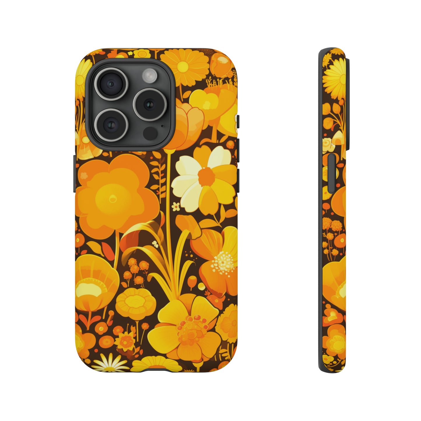 Retro Yellow Flower Patterns iPhone Case / Samsung Case