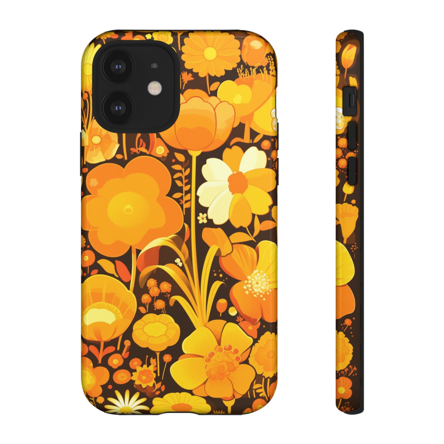 Retro Yellow Flower Patterns iPhone Case / Samsung Case