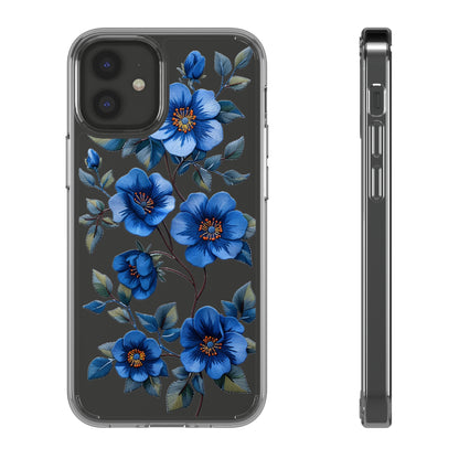 Royal Blue Pansies | Clear iPhone Case / Samsung Case