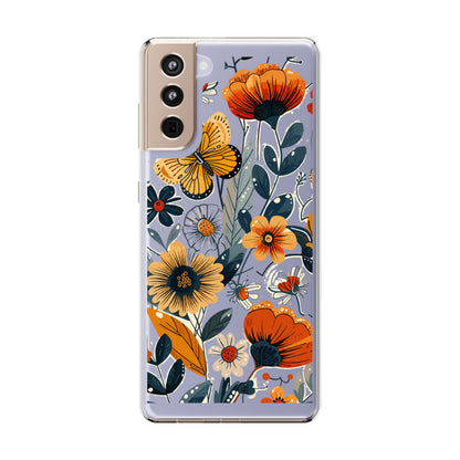 Summer Blooms Whimsical Garden | Clear iPhone Case / Samsung Case