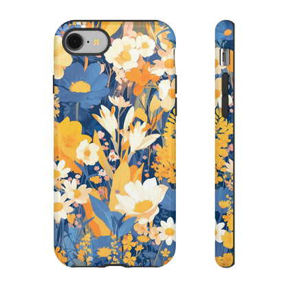 Wildflower Blooms, Abstract Retro Floral iPhone Case / Samsung Case