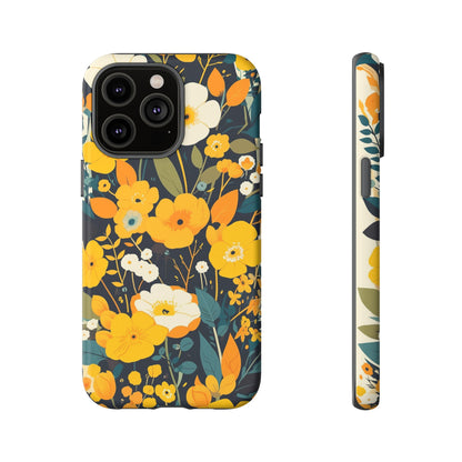 Retro Yellow Flowers iPhone Case / Samsung Case