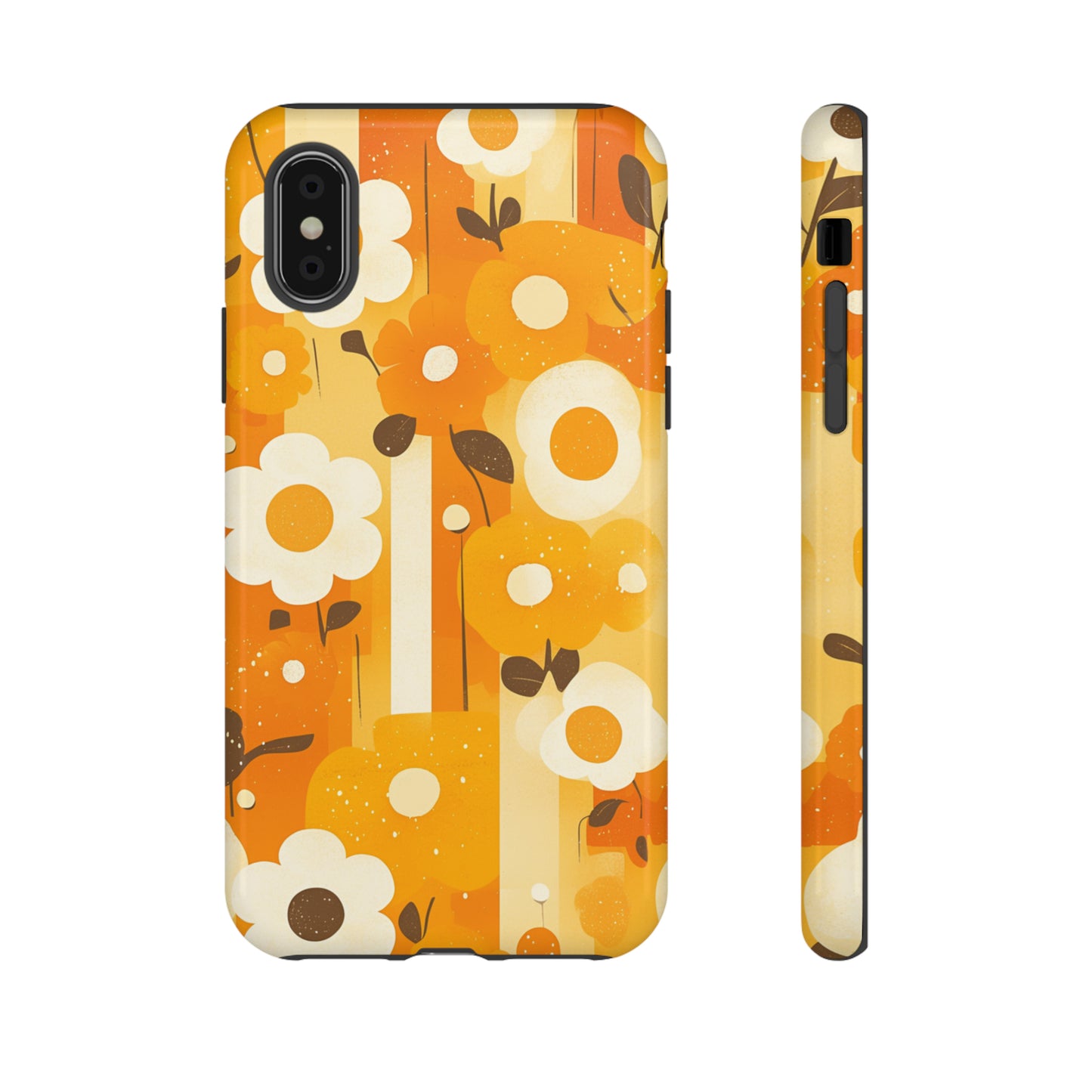 Retro 70s Abstract Flower Patterns iPhone Case / Samsung Case