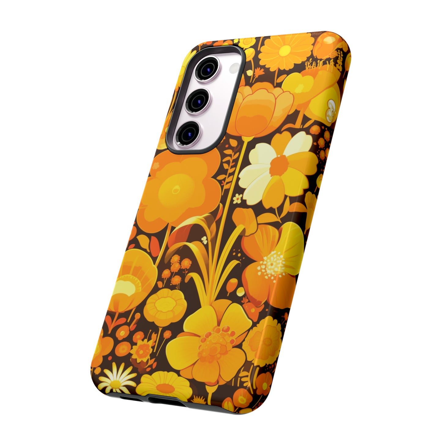 Retro Yellow Flower Patterns iPhone Case / Samsung Case