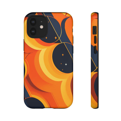 Orange & Black Groovy Patterns iPhone Case / Samsung Case