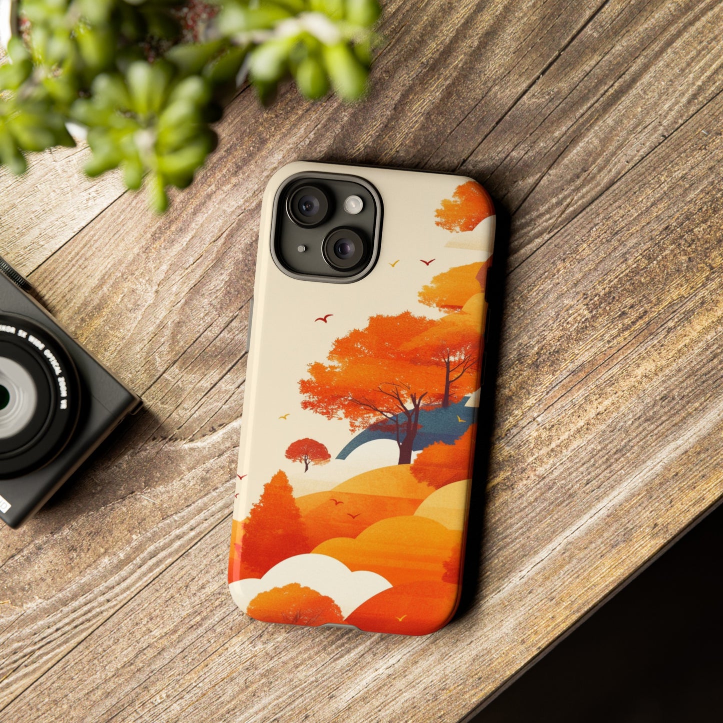 Orange Retro Landscape iPhone Case / Samsung Case