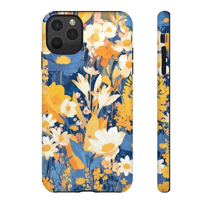 Wildflower Blooms, Abstract Retro Floral iPhone Case / Samsung Case