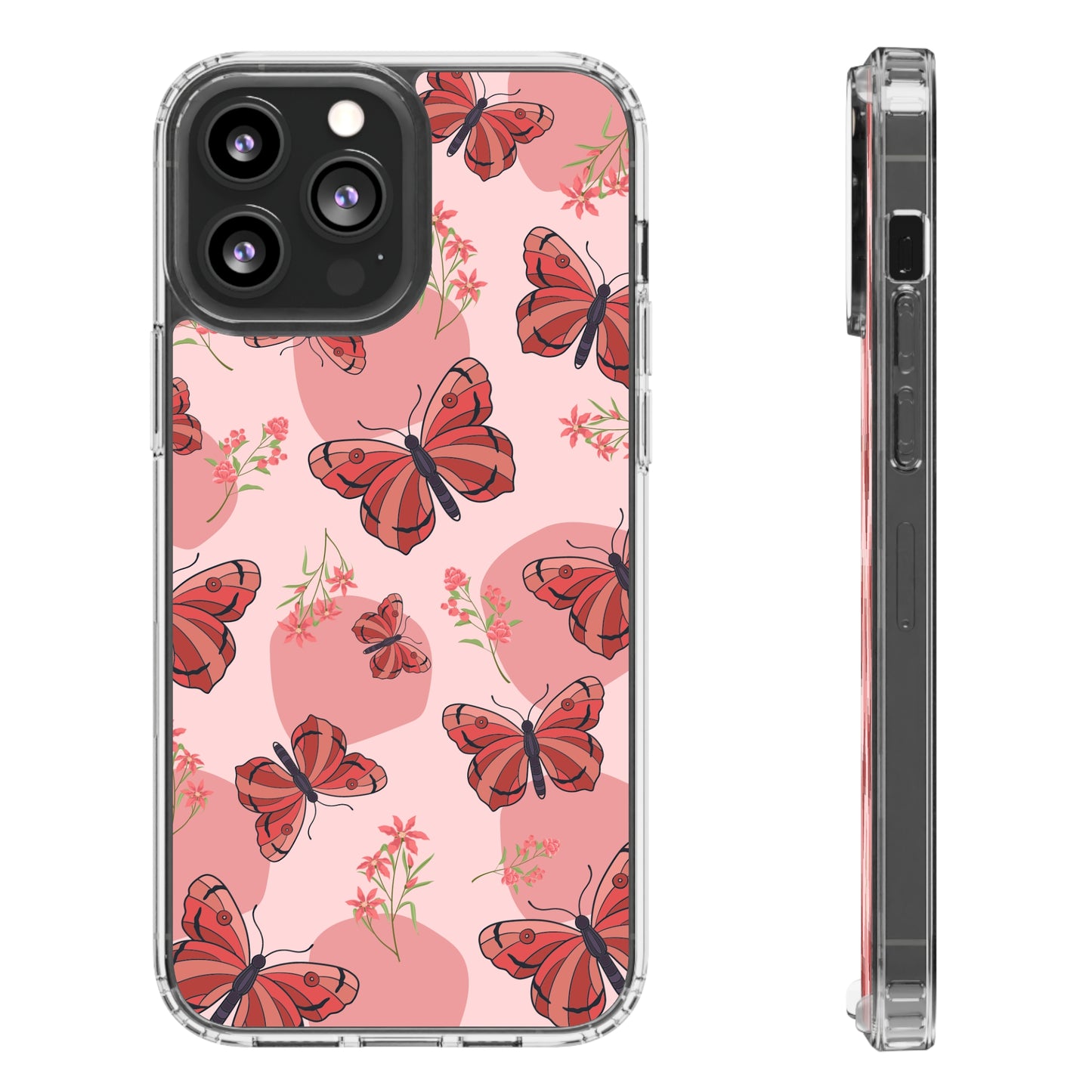 Red Butterflies | Clear iPhone Case / Samsung Case