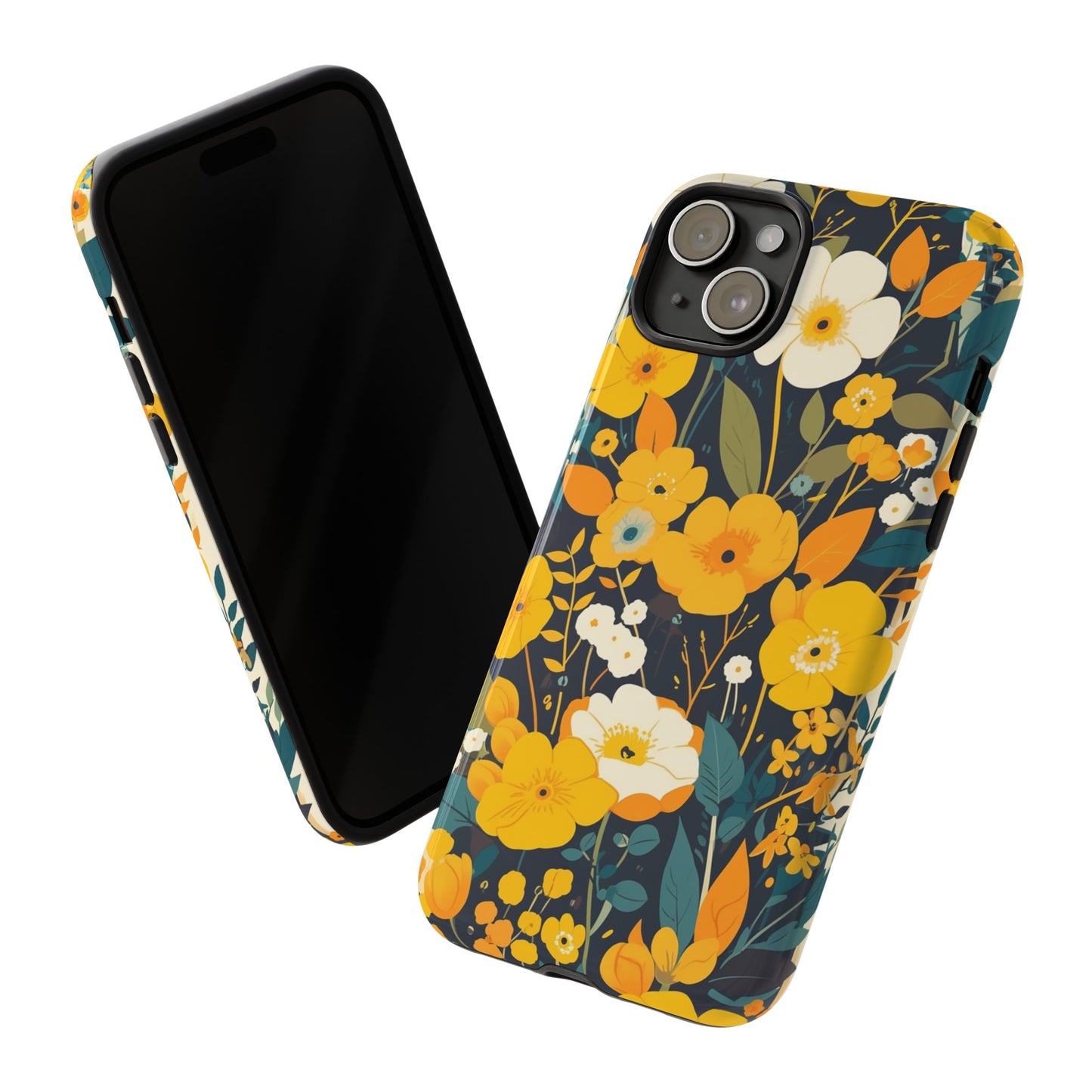 Retro Yellow Flowers iPhone Case / Samsung Case