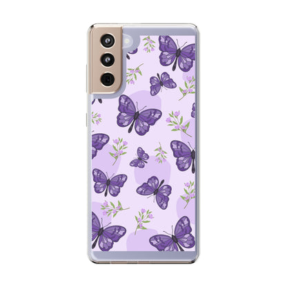 Purple Butterflies | Clear iPhone Case / Samsung Case