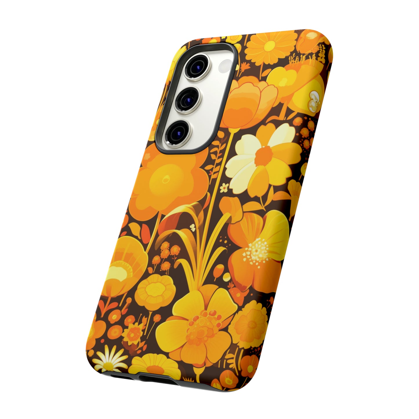 Retro Yellow Flower Patterns iPhone Case / Samsung Case