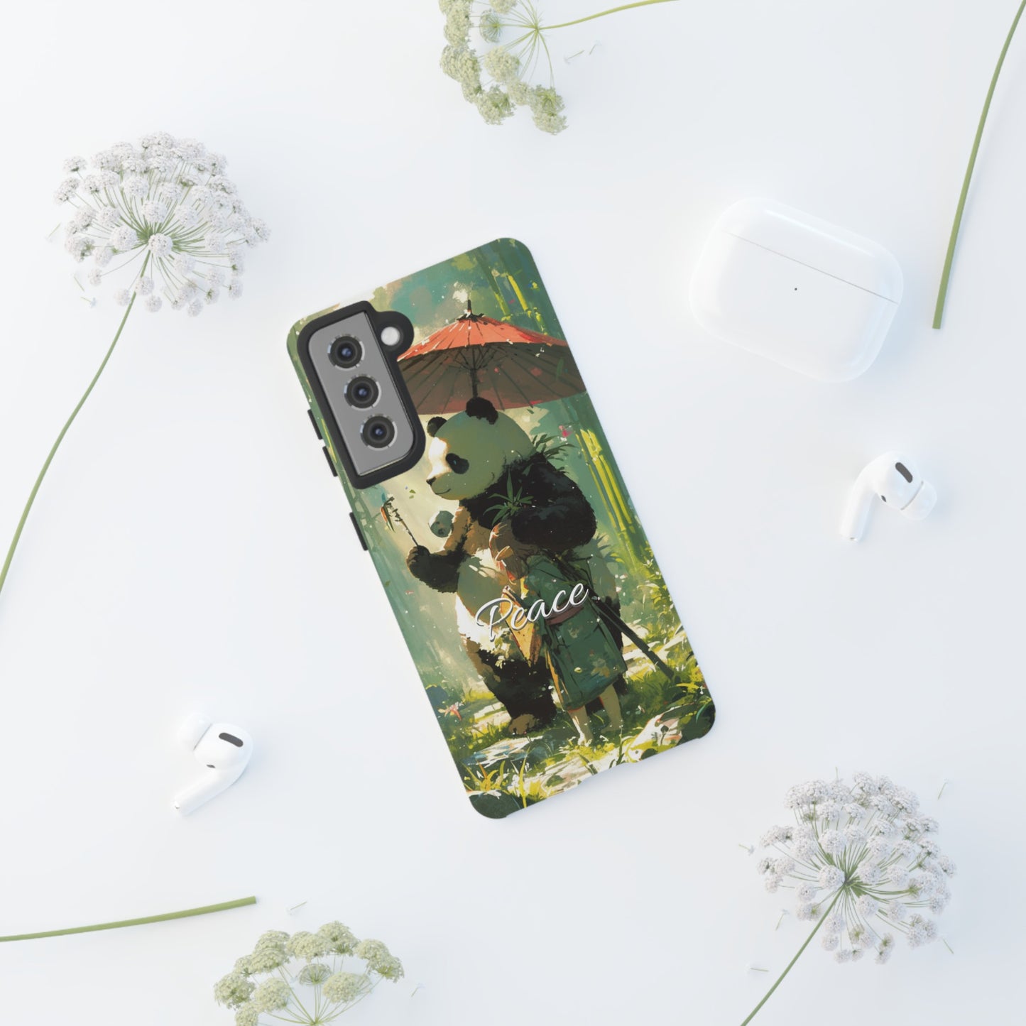 Japanese Aesthetic Vintage Panda iPhone Case / Samsung Case | "Peace"