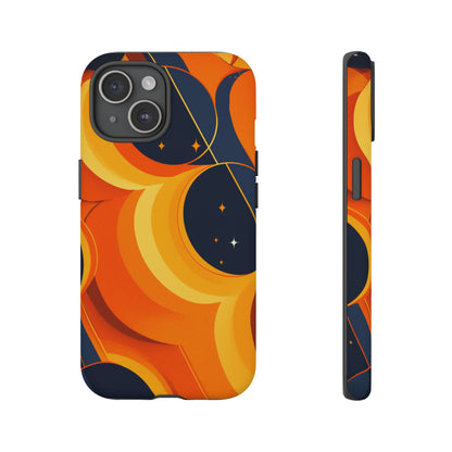 Orange & Black Groovy Patterns iPhone Case / Samsung Case