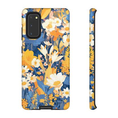 Wildflower Blooms, Abstract Retro Floral iPhone Case / Samsung Case