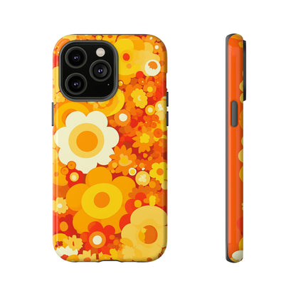 Big Bright Orange Abstract Floral iPhone Case / Samsung Case