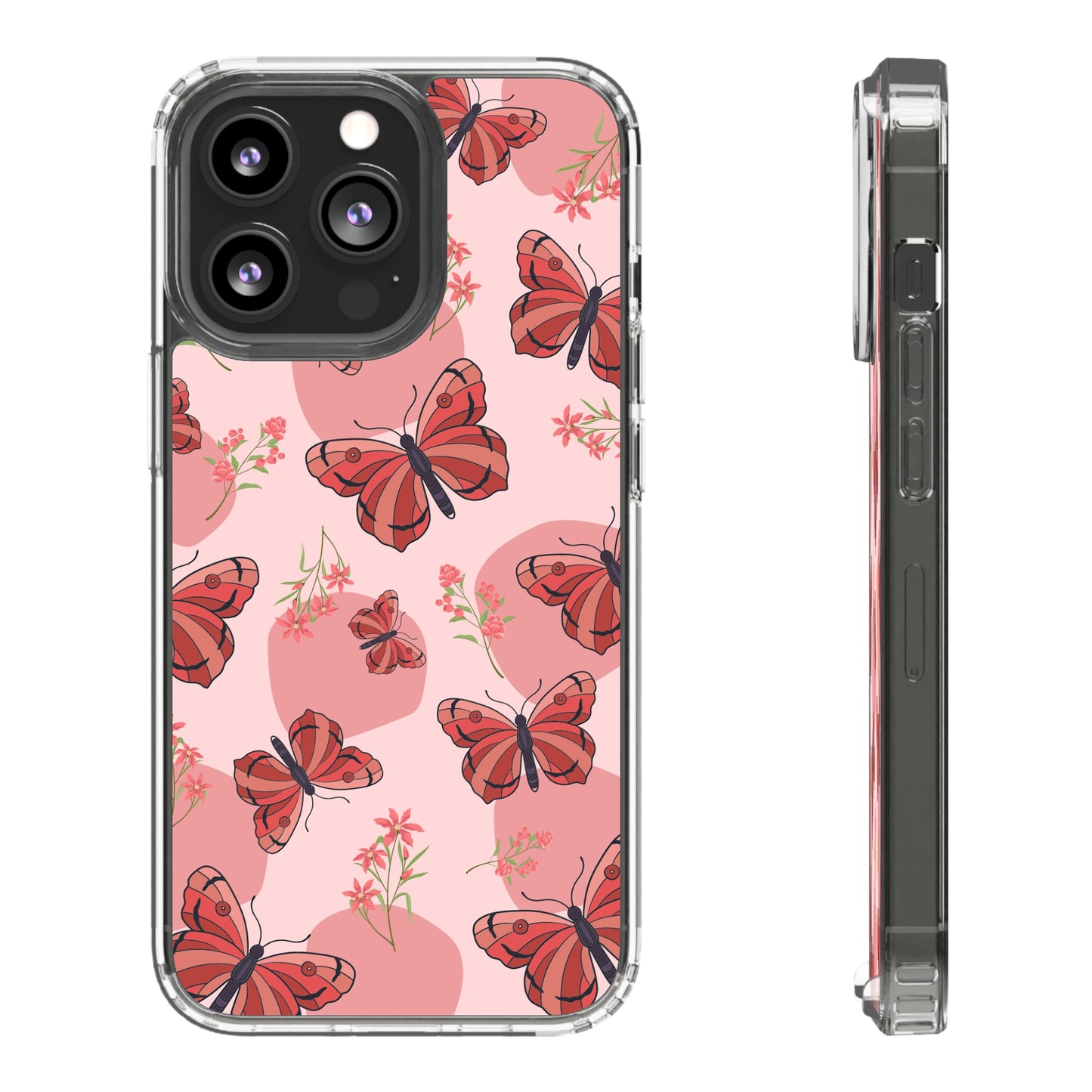 Red Butterflies | Clear iPhone Case / Samsung Case