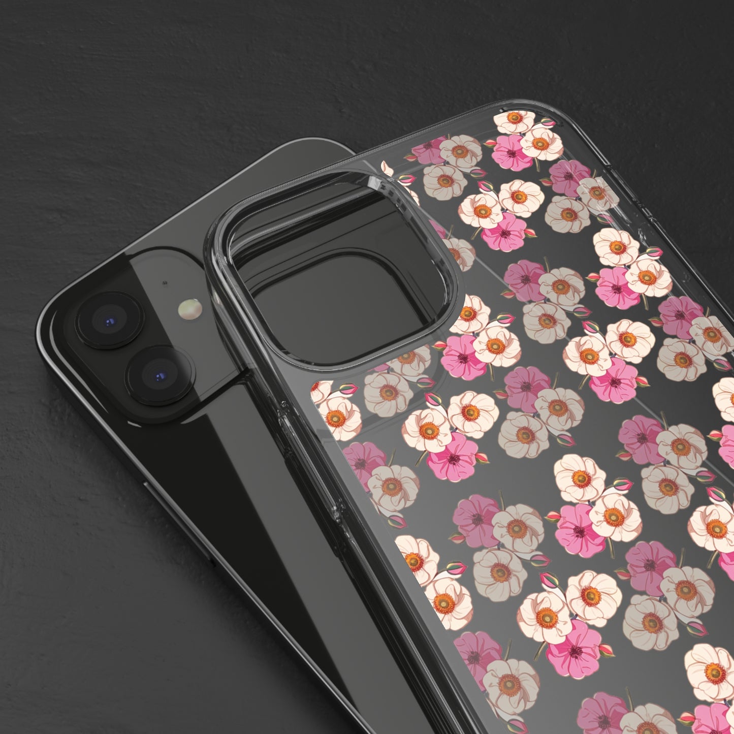 Pink Garden Pattern | Clear iPhone Case / Samsung Case