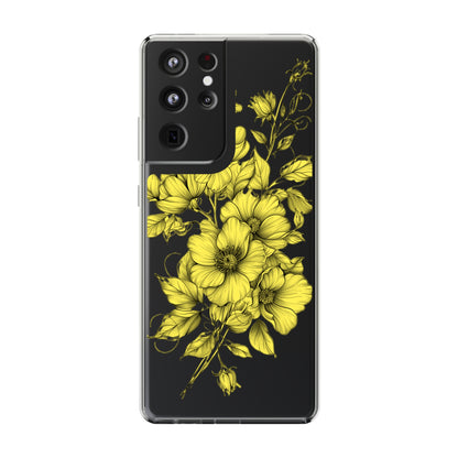 Pressed Yellow Flowers | Clear iPhone Case / Samsung Case