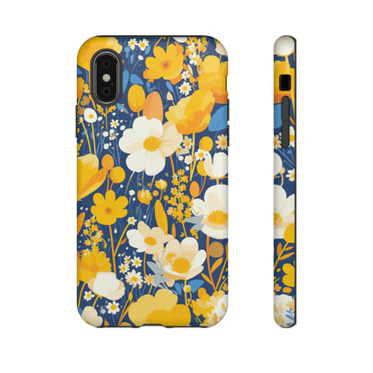 Wildflower Abstract Retro 70s iPhone Case / Samsung Case