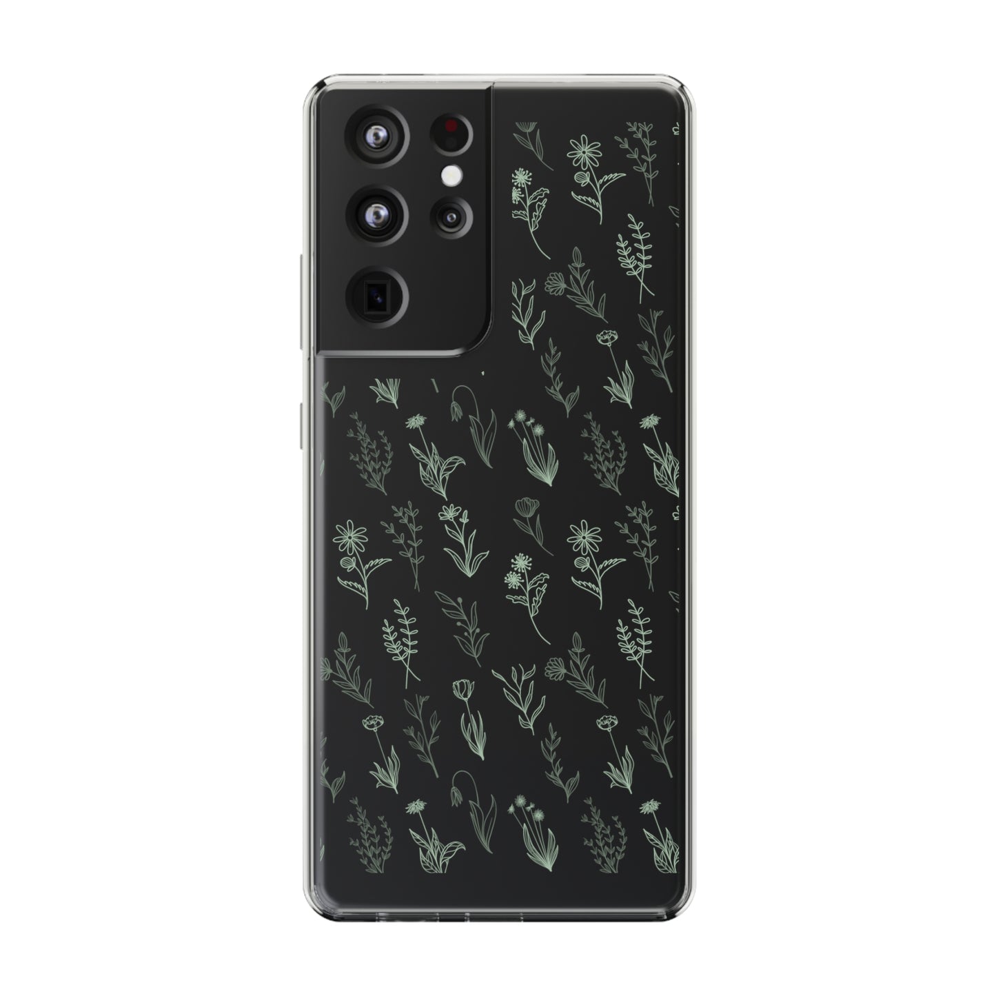 Lush Green Floral Sea | Clear iPhone Case / Samsung Case