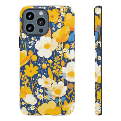 Wildflower Abstract Retro 70s iPhone Case / Samsung Case